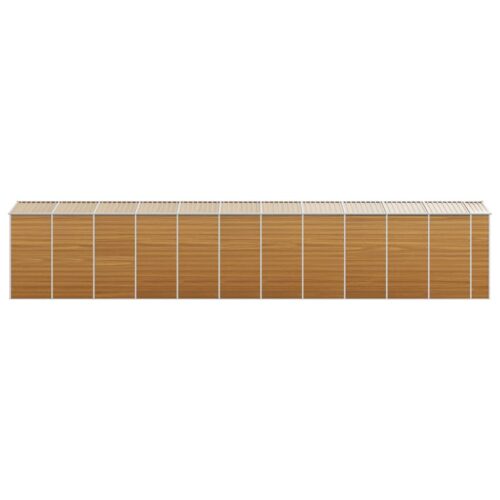 Garden Shed Light Brown 191x980x198cm Galvanised Steel - Image 6