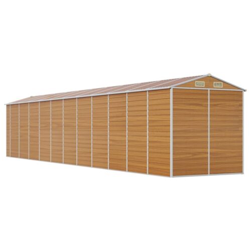 Garden Shed Light Brown 191x980x198cm Galvanised Steel - Image 7