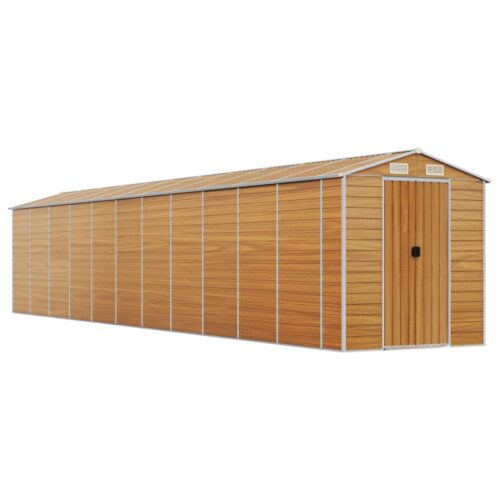 Garden Shed Light Brown 191x980x198cm Galvanised Steel - Image 13
