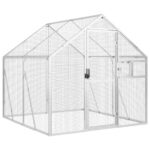 Outdoor Bird Cage Extension Aviary Pet Parrot House Animal Flight Run Aluminium 1.79x2x1.85m