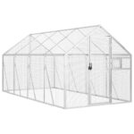 Outdoor Bird Cage Extension Aviary Pet Parrot House Animal Flight Run Aluminium 1.79x4x1.85m