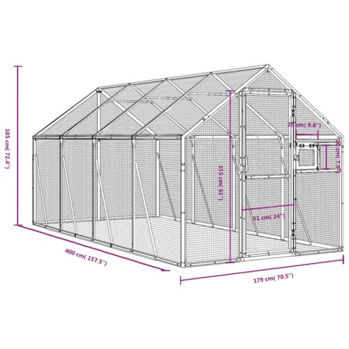 Aviary Anthracite 1.79x4x1.85mAluminium - Image 7