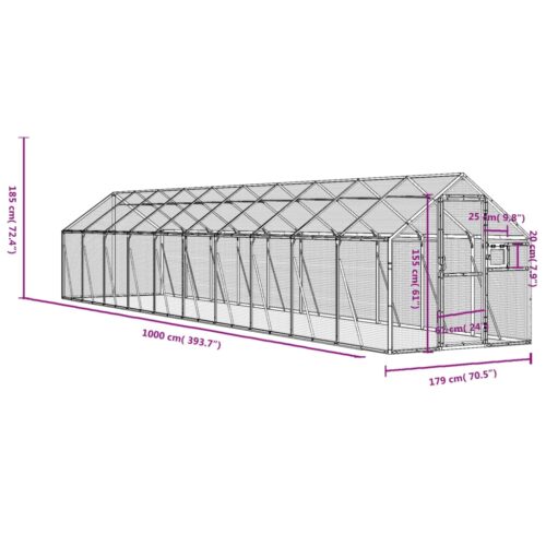 Aviary Anthracite 1.79x10x1.85mAluminium - Image 7