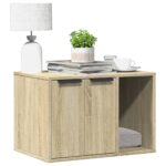 Cat Litter Box Enclosure Sonoma Oak 60x40x40cm Engineered Wood