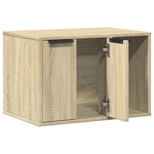 Cat Litter Box Enclosure Sonoma Oak 60x40x40cm Engineered Wood - Image 4