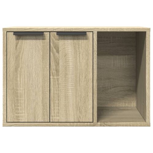 Cat Litter Box Enclosure Sonoma Oak 60x40x40cm Engineered Wood - Image 5