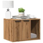 Cat Litter Box Enclosure Artisian Oak 60x40x40cm Engineered Wood