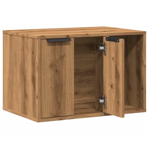 Cat Litter Box Enclosure Artisian Oak 60x40x40cm Engineered Wood - Image 4