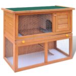 Outdoor Rabbit Hutch Small Pet Cage 1 Door Wood