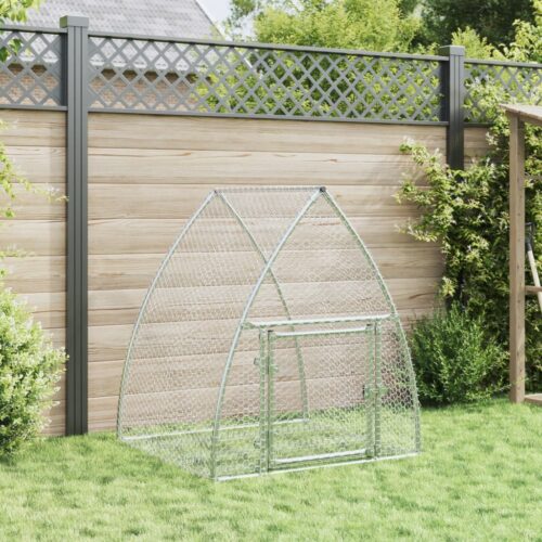 Rabbit Hutch Silver 100x105x120cm Galvanised Steel - Image 3