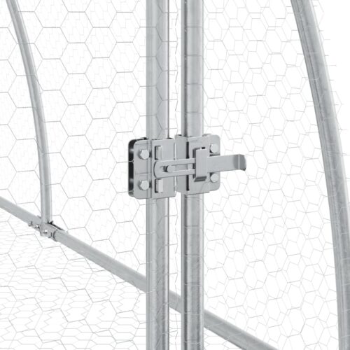 Rabbit Hutch Silver 100x105x120cm Galvanised Steel - Image 9