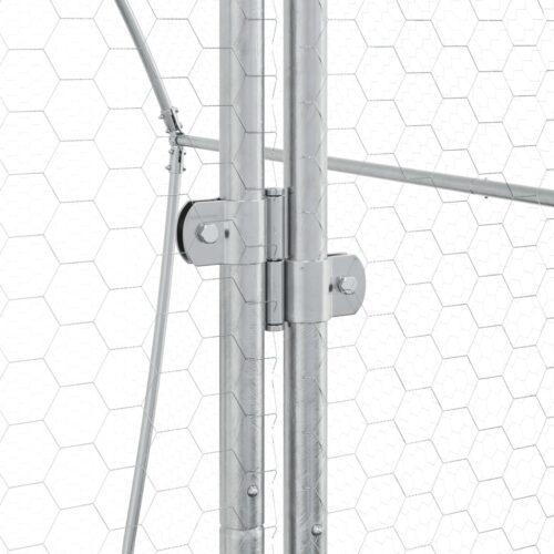 Rabbit Hutch Silver 100x105x120cm Galvanised Steel - Image 10