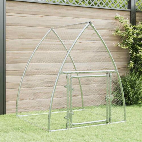 Chicken Cage Silver 100x105x120cm Galvanised Steel