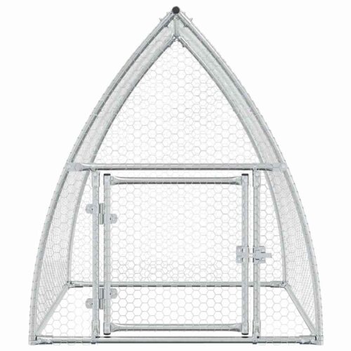 Chicken Cage Silver 100x105x120cm Galvanised Steel - Image 5