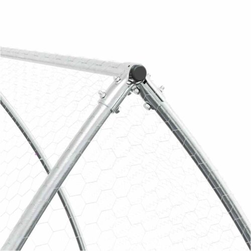 Chicken Cage Silver 100x105x120cm Galvanised Steel - Image 8