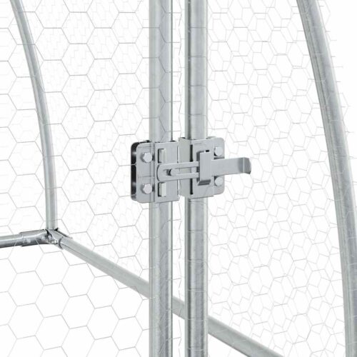 Chicken Cage Silver 100x105x120cm Galvanised Steel - Image 9