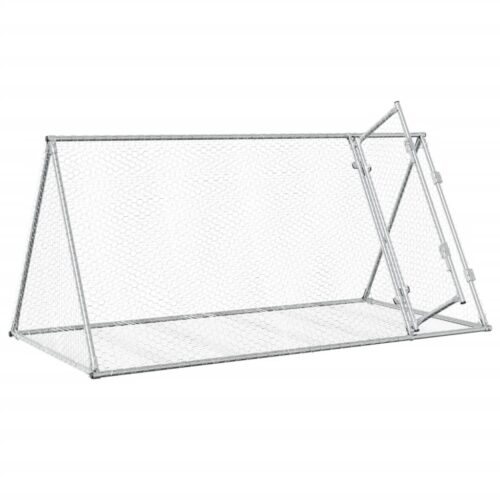 Rabbit Hutch Silver 200x105x91cm Galvanised Steel - Image 4