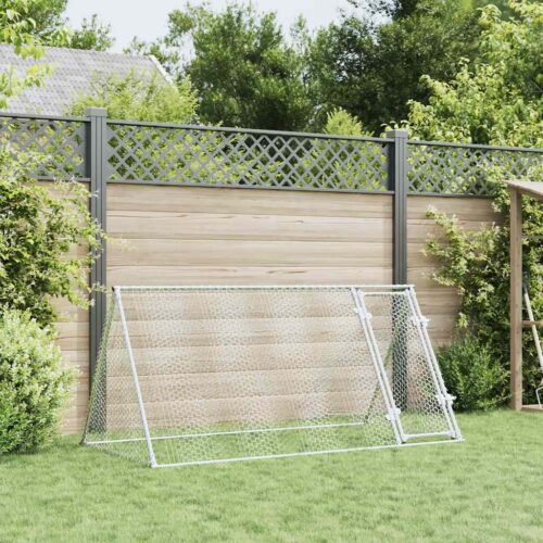 Chicken Cage Silver 200x105x91cm Galvanised Steel - Image 3
