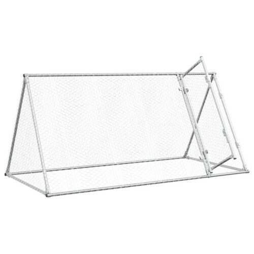 Chicken Cage Silver 200x105x91cm Galvanised Steel - Image 4