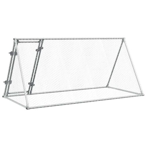 Chicken Cage Silver 200x105x91cm Galvanised Steel - Image 7