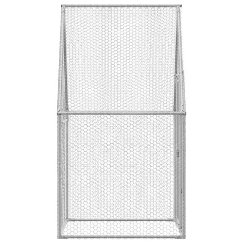 Chicken Cage Silver 100x100x190cm Galvanised Steel - Image 5