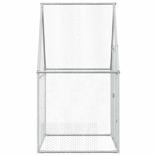Chicken Cage Silver 100x100x190cm Galvanised Steel - Image 6