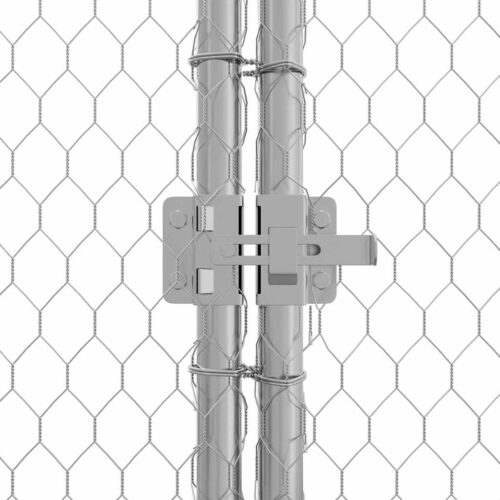 Chicken Cage Silver 100x100x190cm Galvanised Steel - Image 7