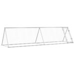 Rabbit Hutch Silver Galvanised Steel Chicken Coops Cage Hen House 400x105x91cm