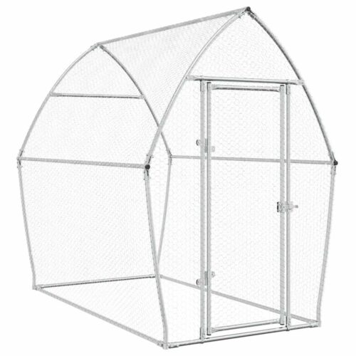 Chicken Cage Silver 200x105x182cm Galvanised Steel - Image 2