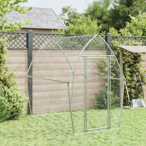 Chicken Cage Silver 200x105x182cm Galvanised Steel - Image 3