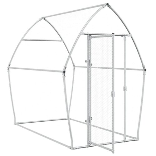 Chicken Cage Silver 200x105x182cm Galvanised Steel - Image 4