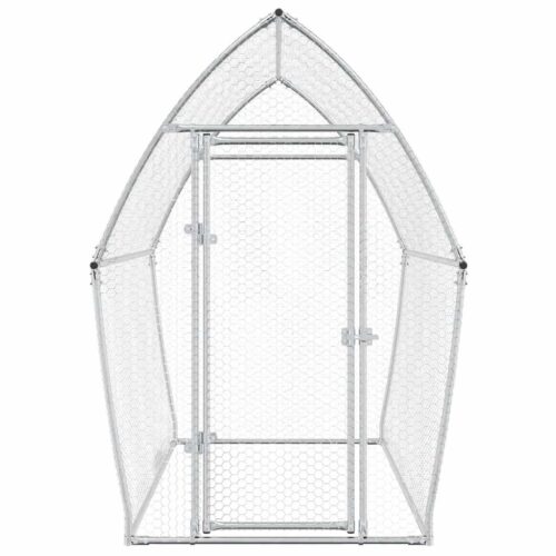 Chicken Cage Silver 200x105x182cm Galvanised Steel - Image 5
