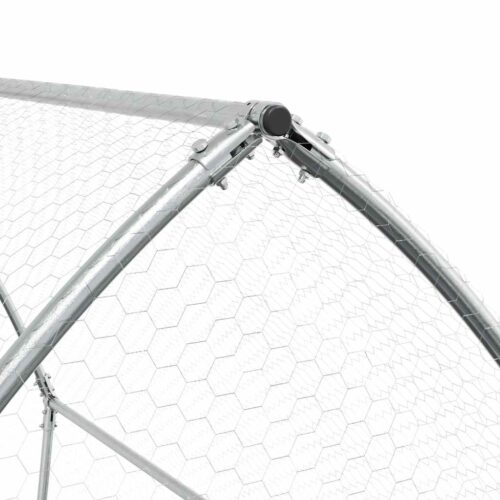 Chicken Cage Silver 200x105x182cm Galvanised Steel - Image 8