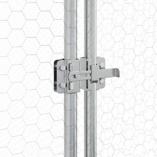 Chicken Cage Silver 200x105x182cm Galvanised Steel - Image 9