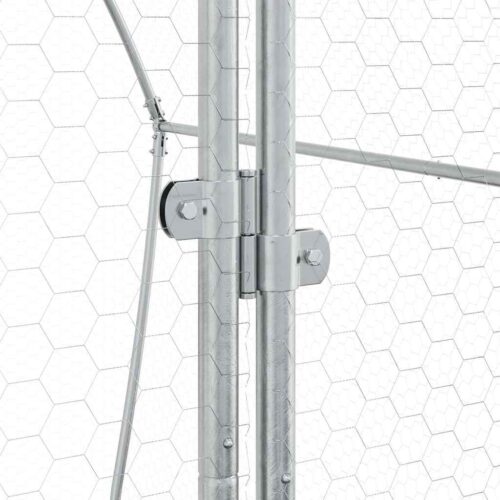 Chicken Cage Silver 200x105x182cm Galvanised Steel - Image 10
