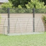 Rabbit Hutch Silver 300x105x120cm Galvanised Steel