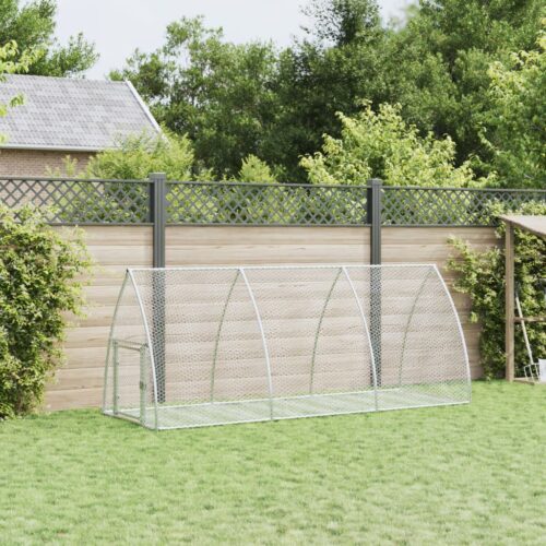 Rabbit Hutch Silver 300x105x120cm Galvanised Steel - Image 3