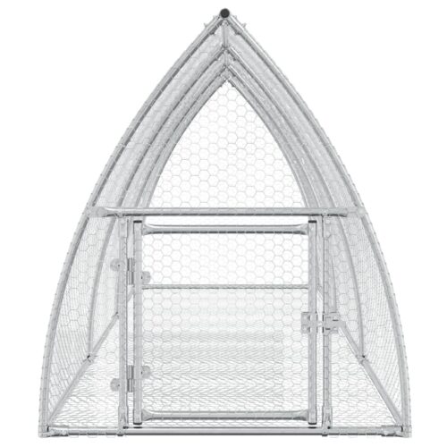 Rabbit Hutch Silver 300x105x120cm Galvanised Steel - Image 5