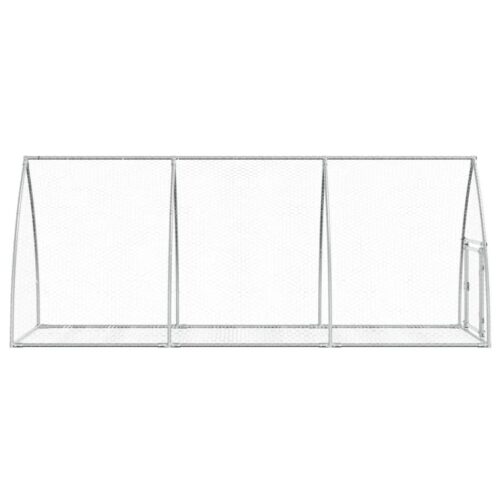 Rabbit Hutch Silver 300x105x120cm Galvanised Steel - Image 6