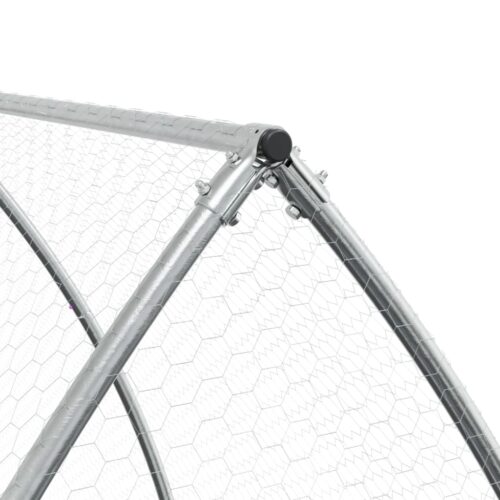 Rabbit Hutch Silver 300x105x120cm Galvanised Steel - Image 8