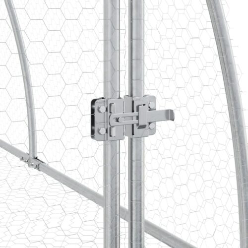 Rabbit Hutch Silver 300x105x120cm Galvanised Steel - Image 9