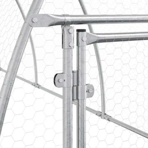 Rabbit Hutch Silver 300x105x120cm Galvanised Steel - Image 10