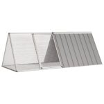 Rabbit Cage Grey 201.5x80.5x71cm Galvanised Steel