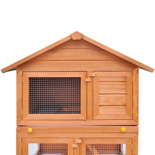 Outdoor Rabbit Hutch Wooden Cage 3 Layers - Image 3