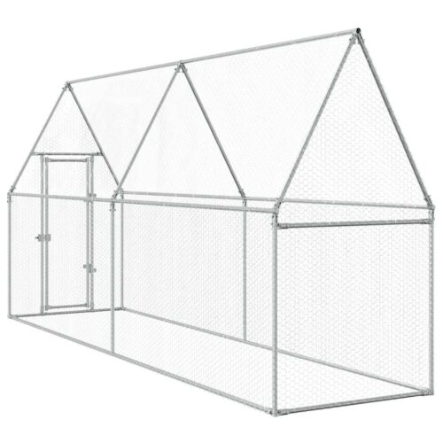 Chicken Cage Silver 400x100x190cm Galvanised Steel - Image 6