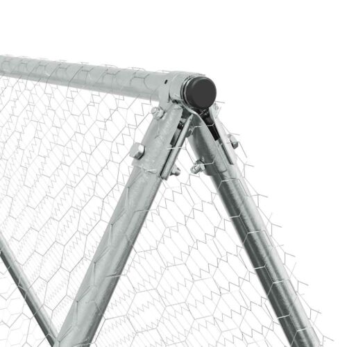 Chicken Cage Silver 400x100x190cm Galvanised Steel - Image 7