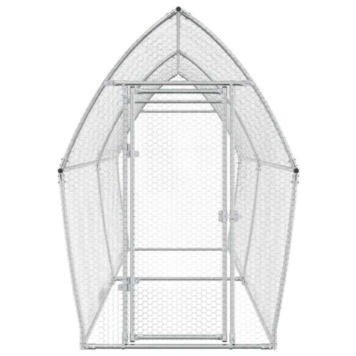 Chicken Cage Silver 400x105x182cm Galvanised Steel - Image 4