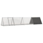 Rabbit Cage Anthracite 403.5x80.5x71cm Galvanised Steel