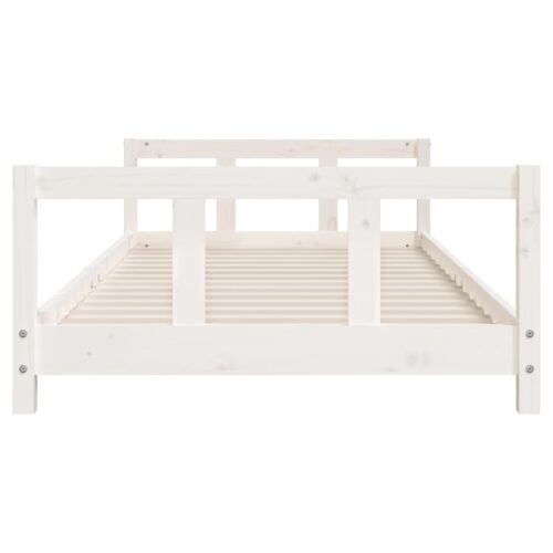 Kids Bed Frame White 90x190cm Solid Wood Pine - Image 4