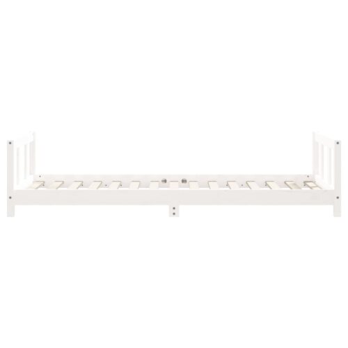 Kids Bed Frame White 90x190cm Solid Wood Pine - Image 5